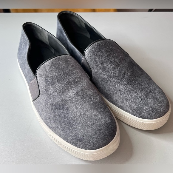 VINCE Blair 12 Asphalt Suede Slip On Sneakers. Size 8.5 M Retail $195 - Picture 1 of 6